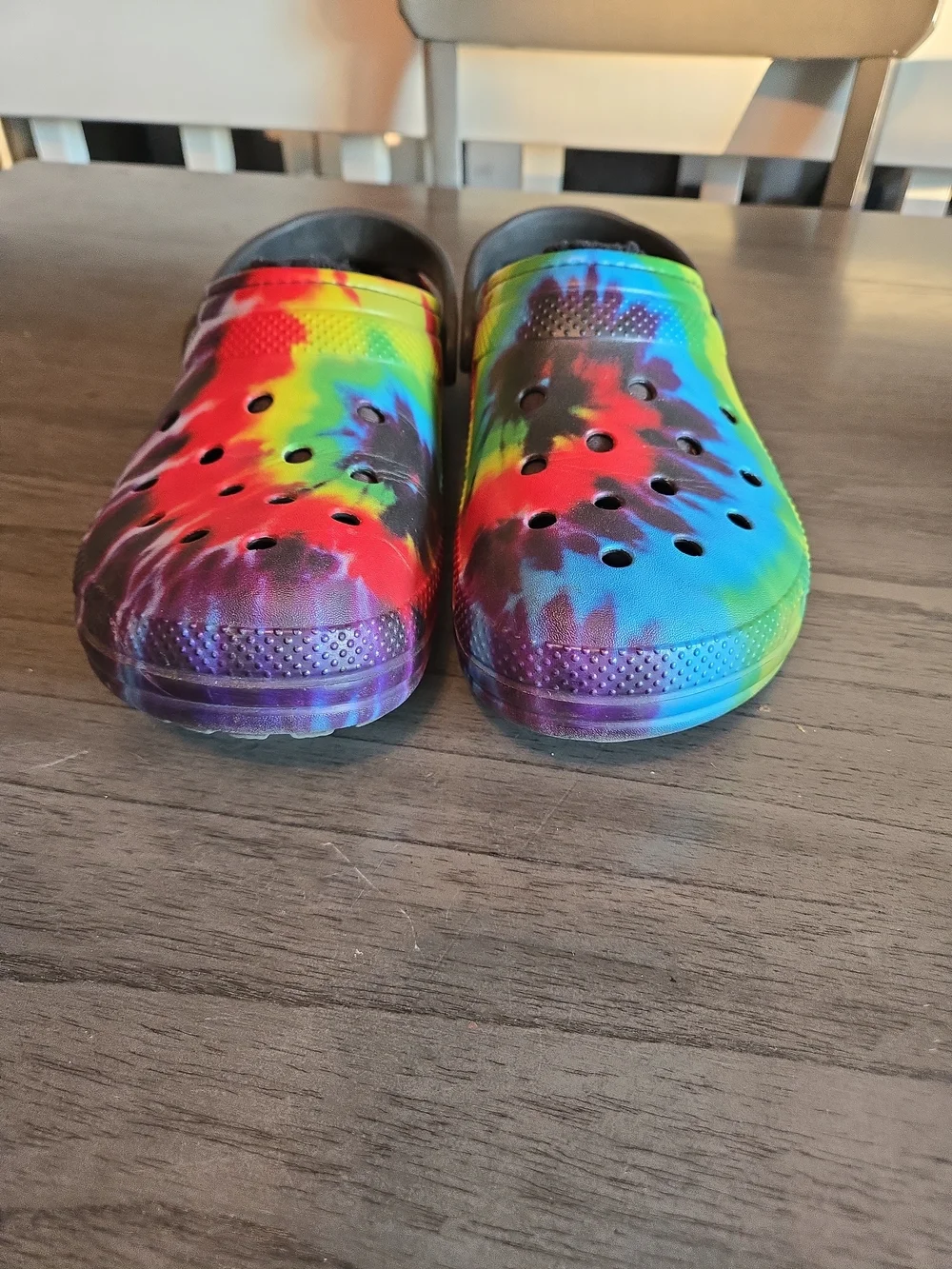 CROCS Tie-Dye Clog with Heel Strap - Rainbow